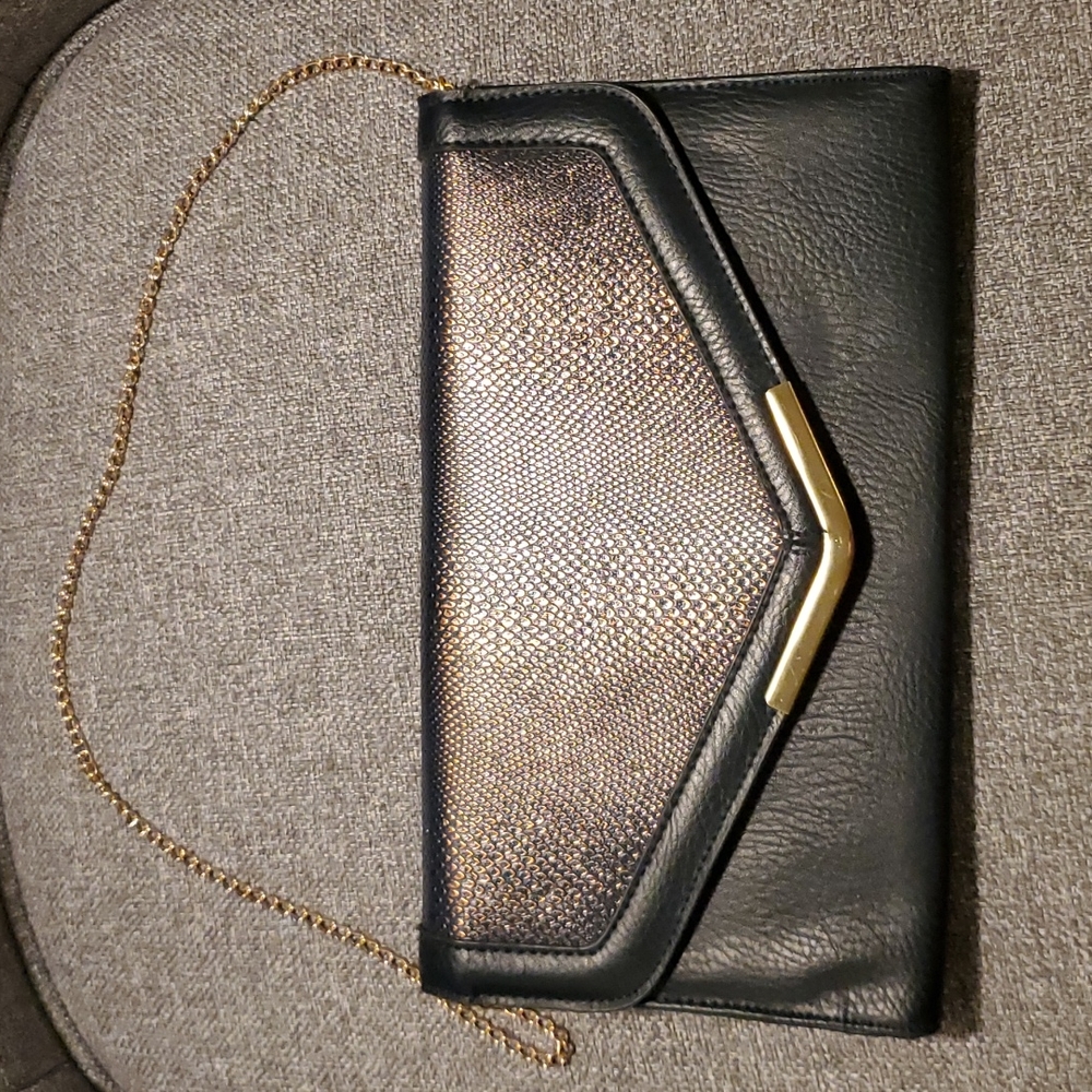 Navy Blue/Rose Gold Clutch